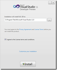Visual Studio 11 Setup